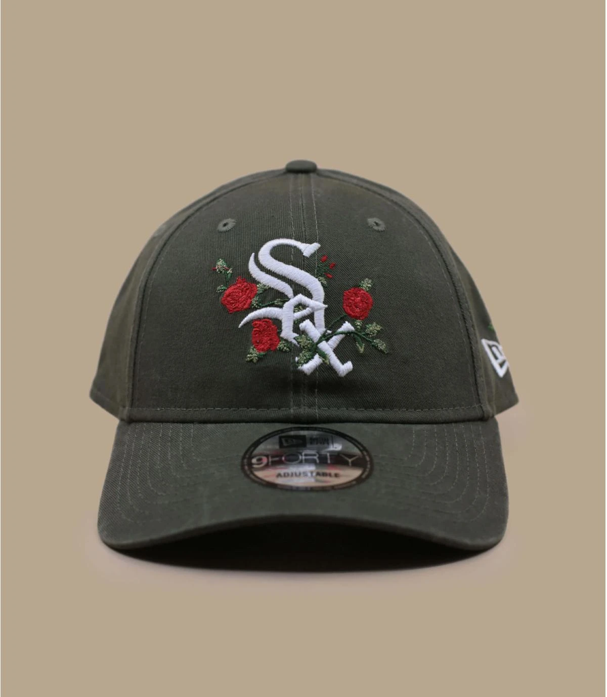 NEW ERA Casquette Flower 940 Sox Olive 2 NEW ERA Casquette Flower 940 Sox Olive – Image 2