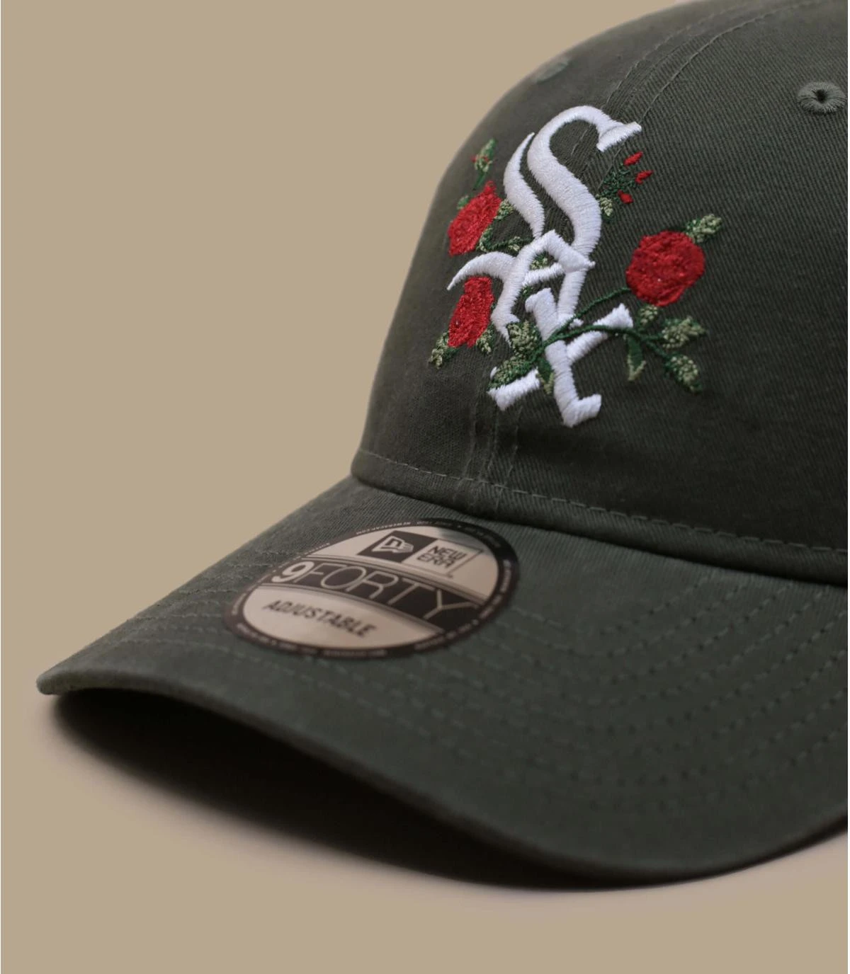 NEW ERA Casquette Flower 940 Sox Olive 3 NEW ERA Casquette Flower 940 Sox Olive – Image 3
