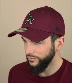 NEW ERA Casquette Wild Camo 940 LA Maroon