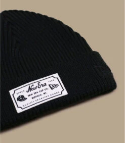 NEW ERA NE Patch Short Cuff Beanie Black -New Era ne patch short cuff beanie black 2