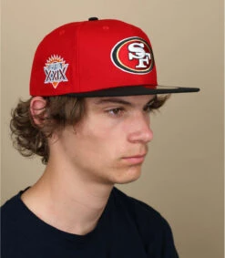 NEW ERA Side Patch 5950 49ers Scarlet -New Era side patch 5950 49ers scarlet 5
