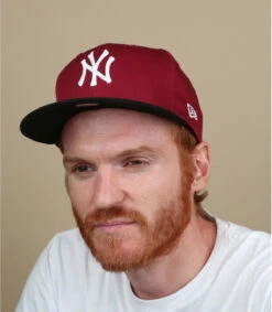 NEW ERA Snapback Colour Block NY 950 Maroon Black