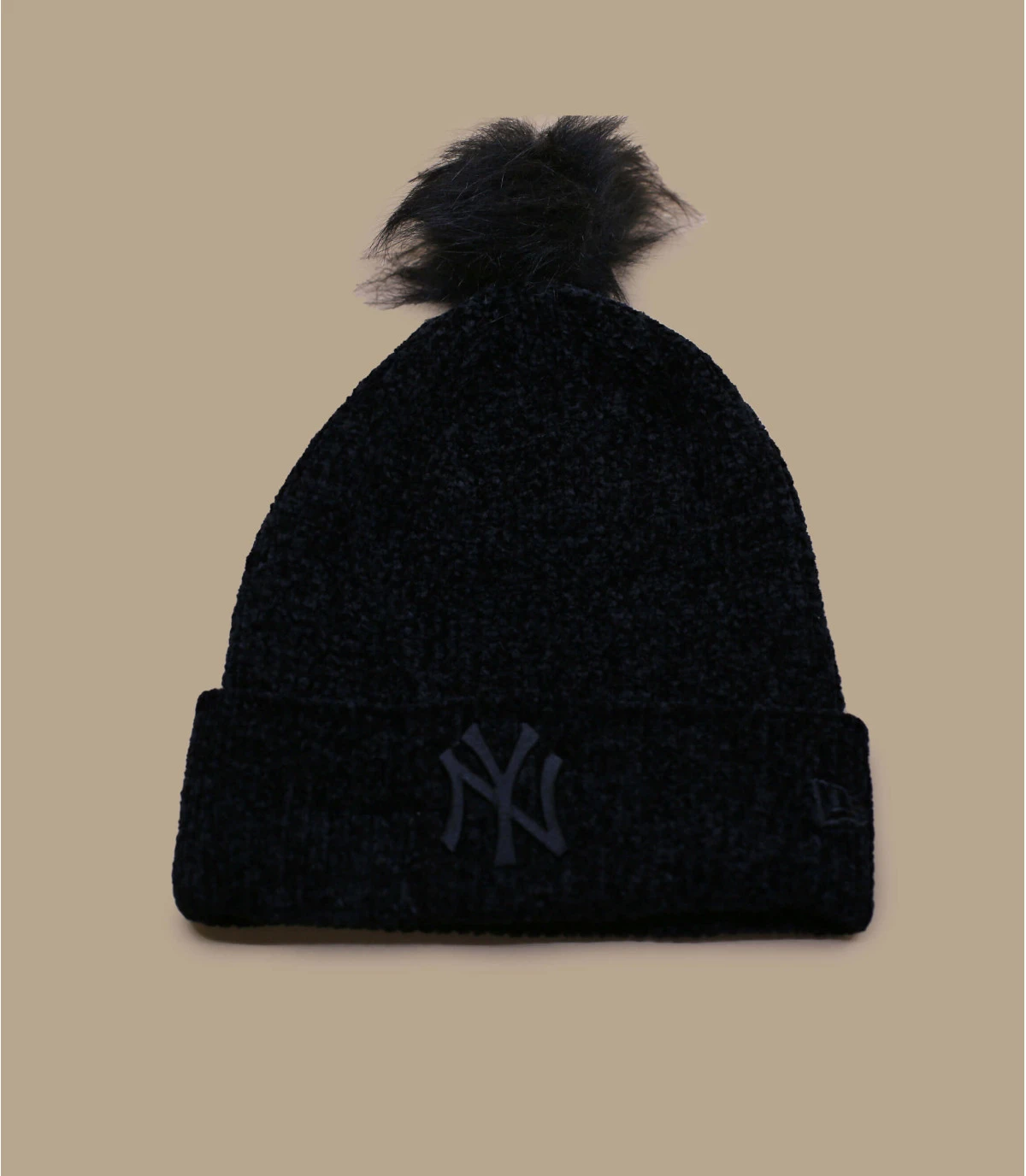 NEW ERA Wmn Chenille Bobble NY Black 2 NEW ERA Wmn Chenille Bobble NY Black – Image 2